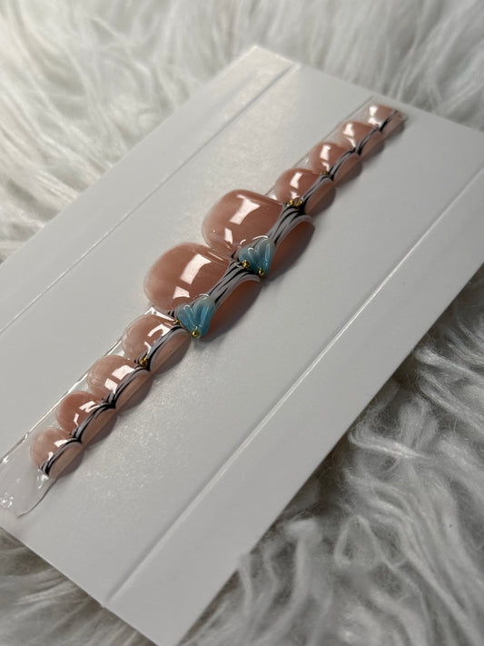 Tropical Zebra | Toe Nails